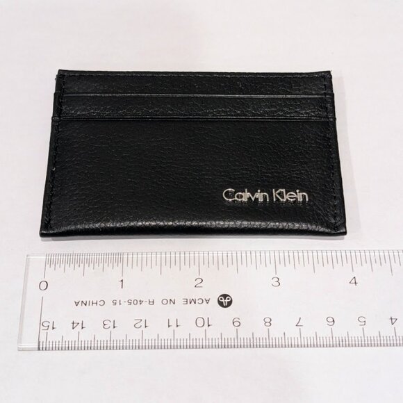 Calvin Klein Black Leather Cardholder - Picture 3 of 7